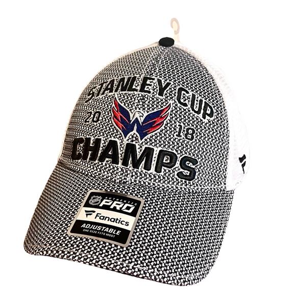 Washington Capitals 2018 Stanley Cup Champions Hat NWT Fanatics Pro Adjustable - Picture 1 of 9